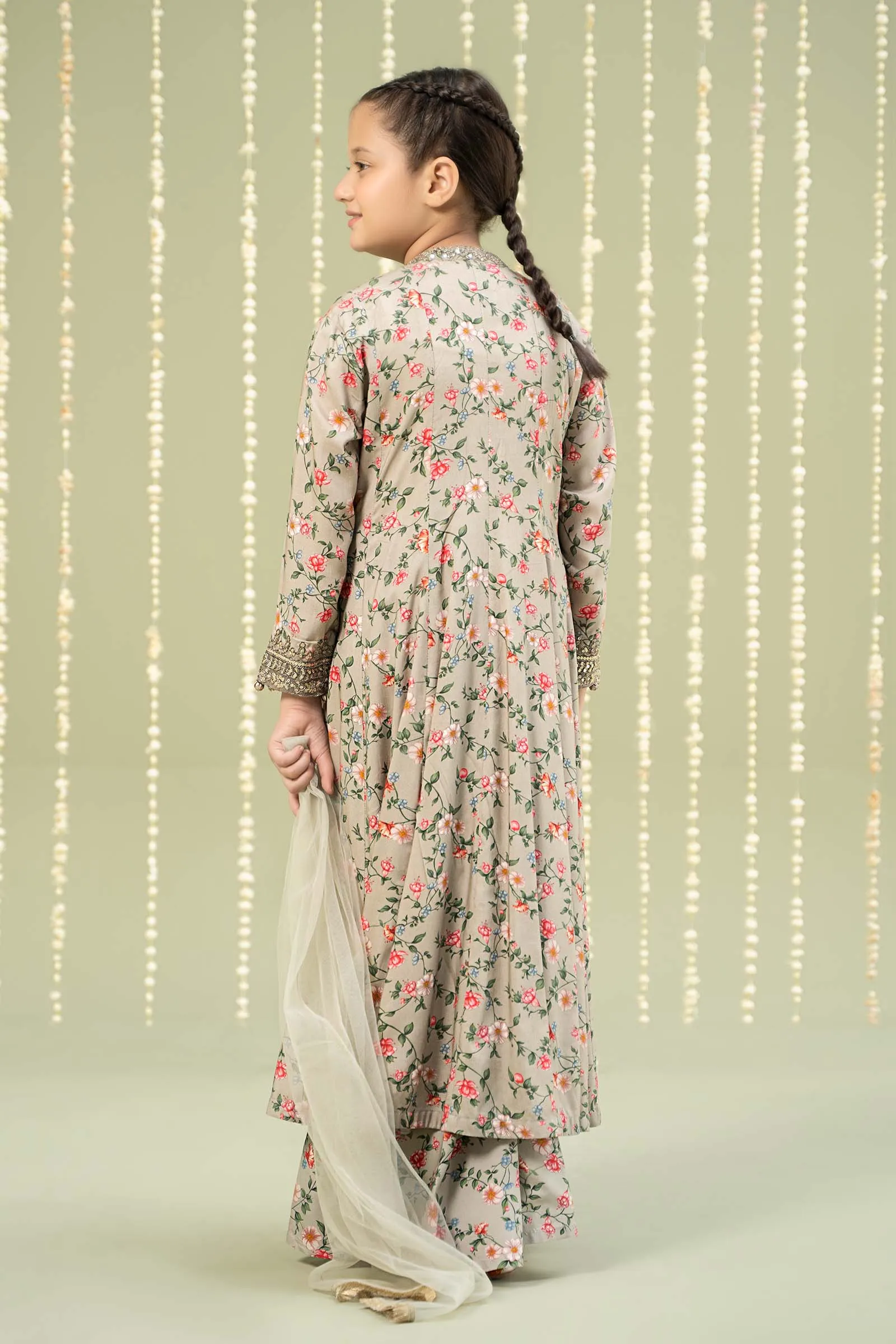 3 Piece Printed Linen Suit | MKD-W24-26