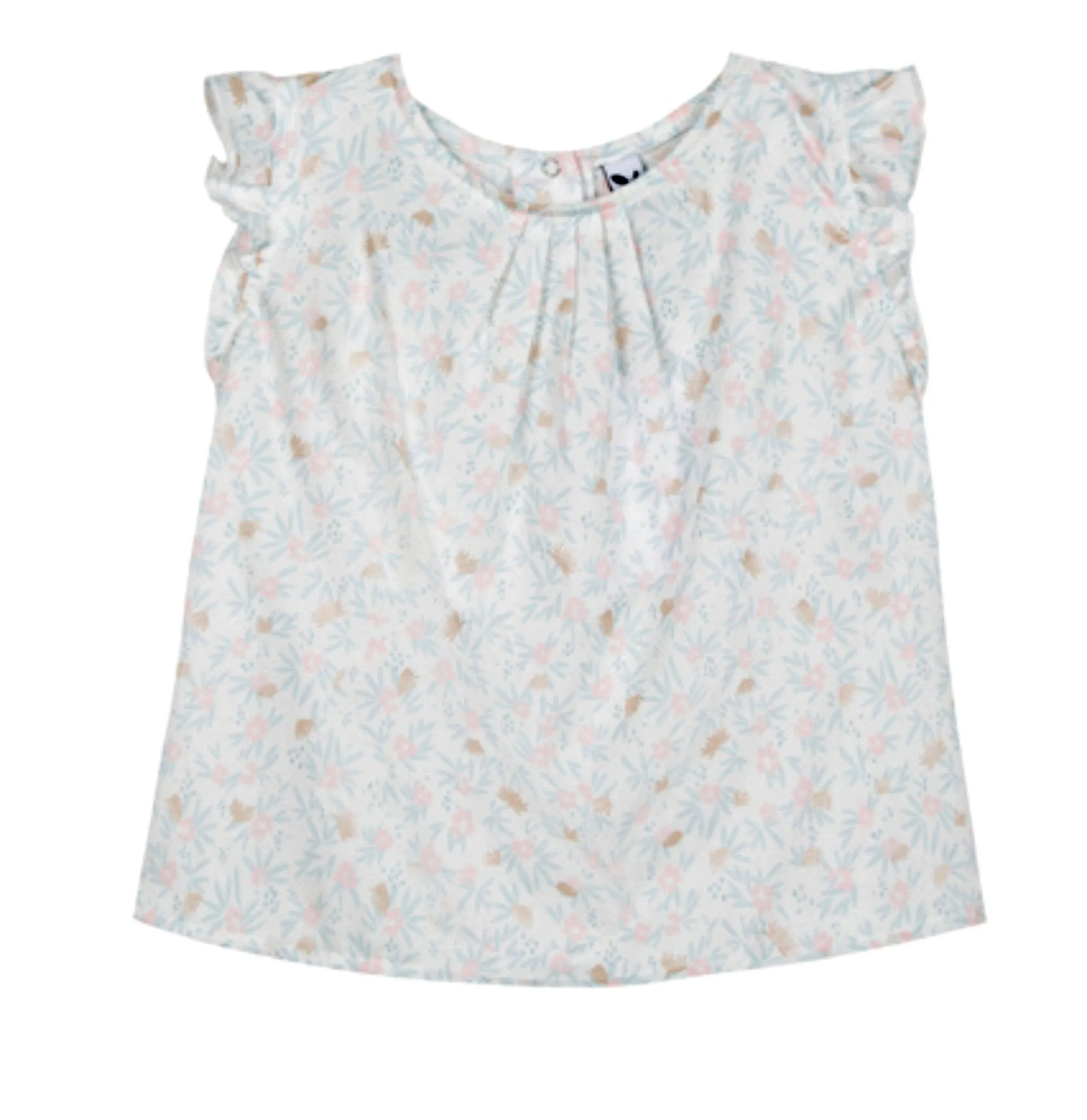 3Pommes Girls Poetic Garden Floral Tunic Blouse