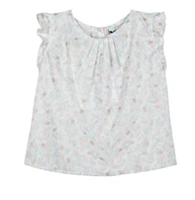 3Pommes Girls Poetic Garden Floral Tunic Blouse