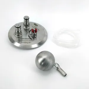 4 Inch TC Kegmenter Lid with Ball Lock Posts, Floating Dip tube and PRV (Red 2.5Bar)