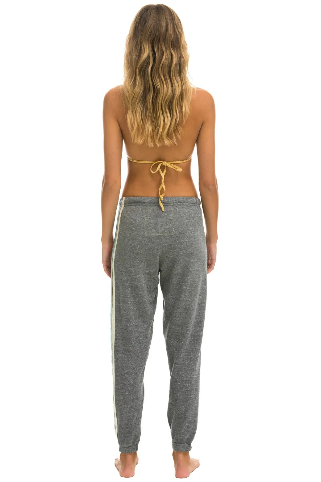 5 STRIPE SWEATPANTS - HEATHER GREY // USA