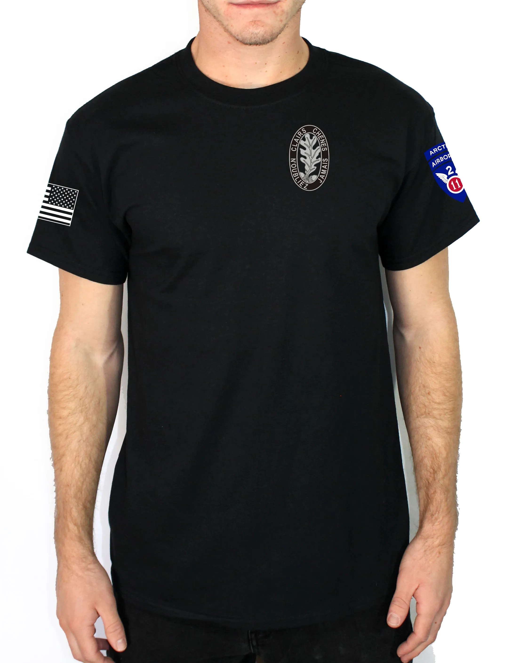 50-50 Blend Black Unisex PT Short Sleeve Shirt. Approved for PT