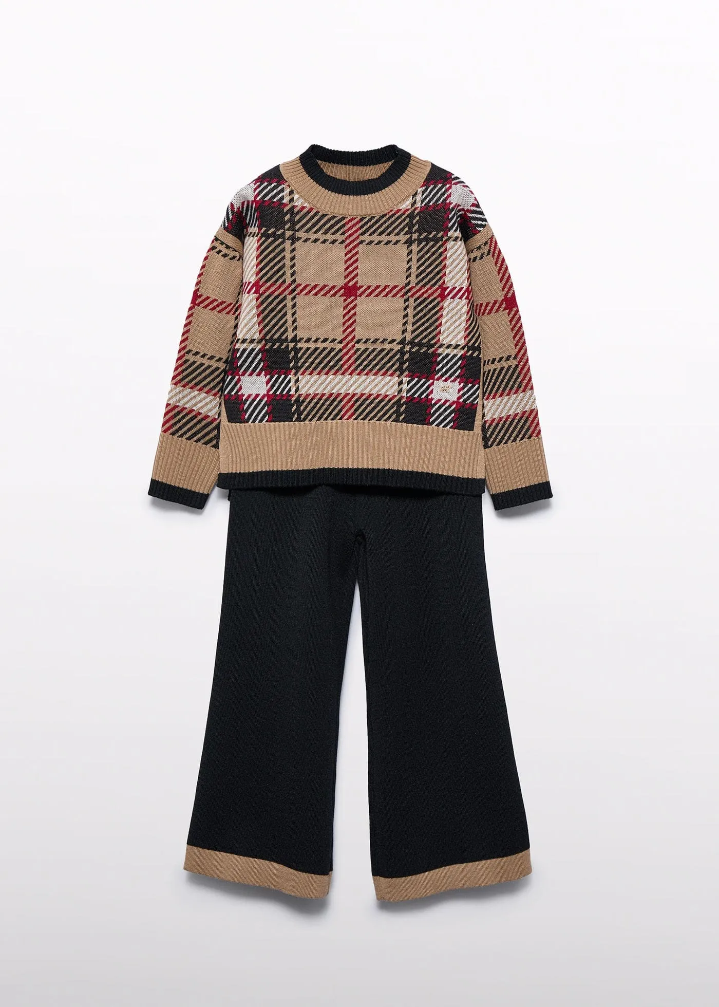 Abel & Lula knit plaid set