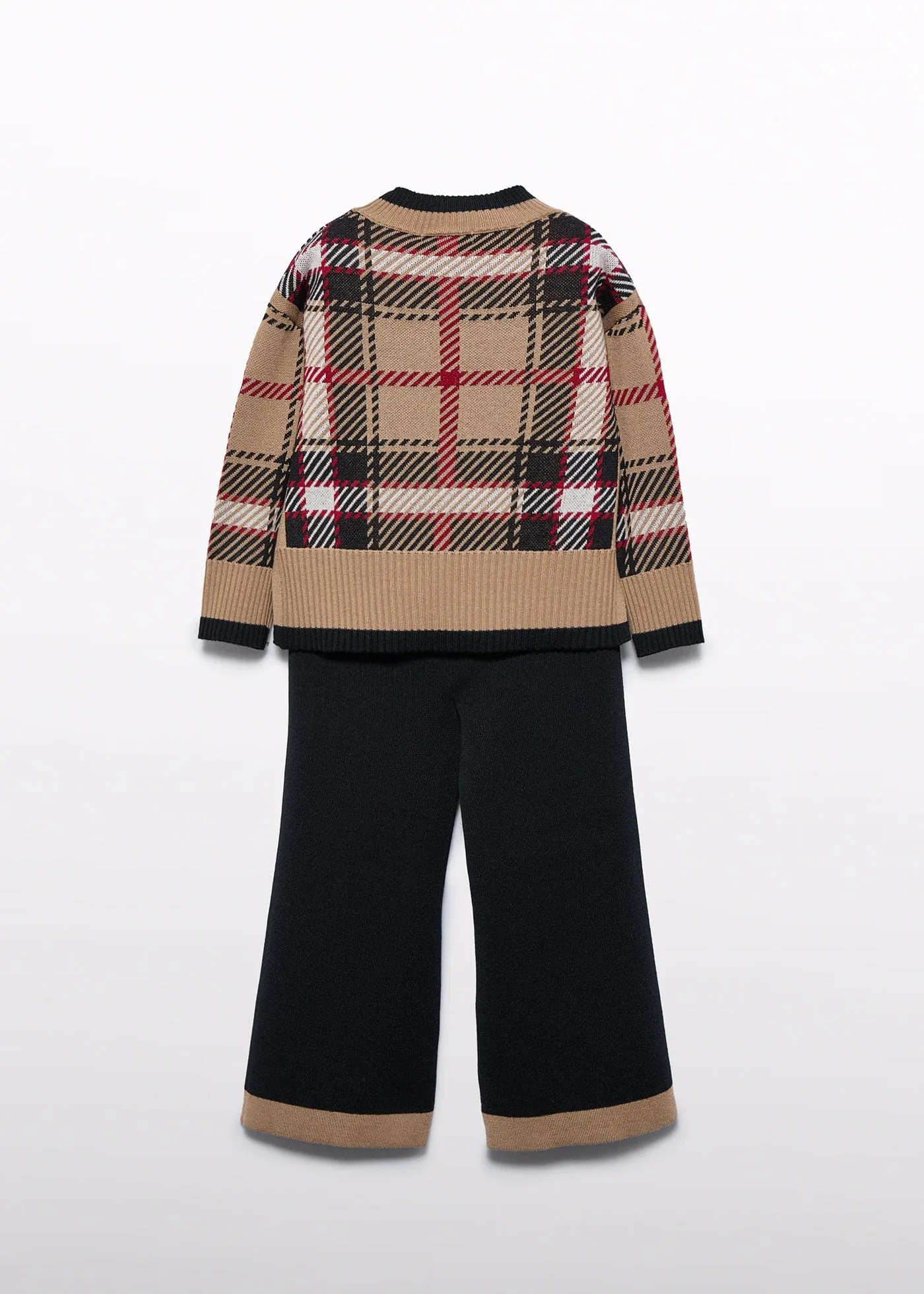 Abel & Lula knit plaid set