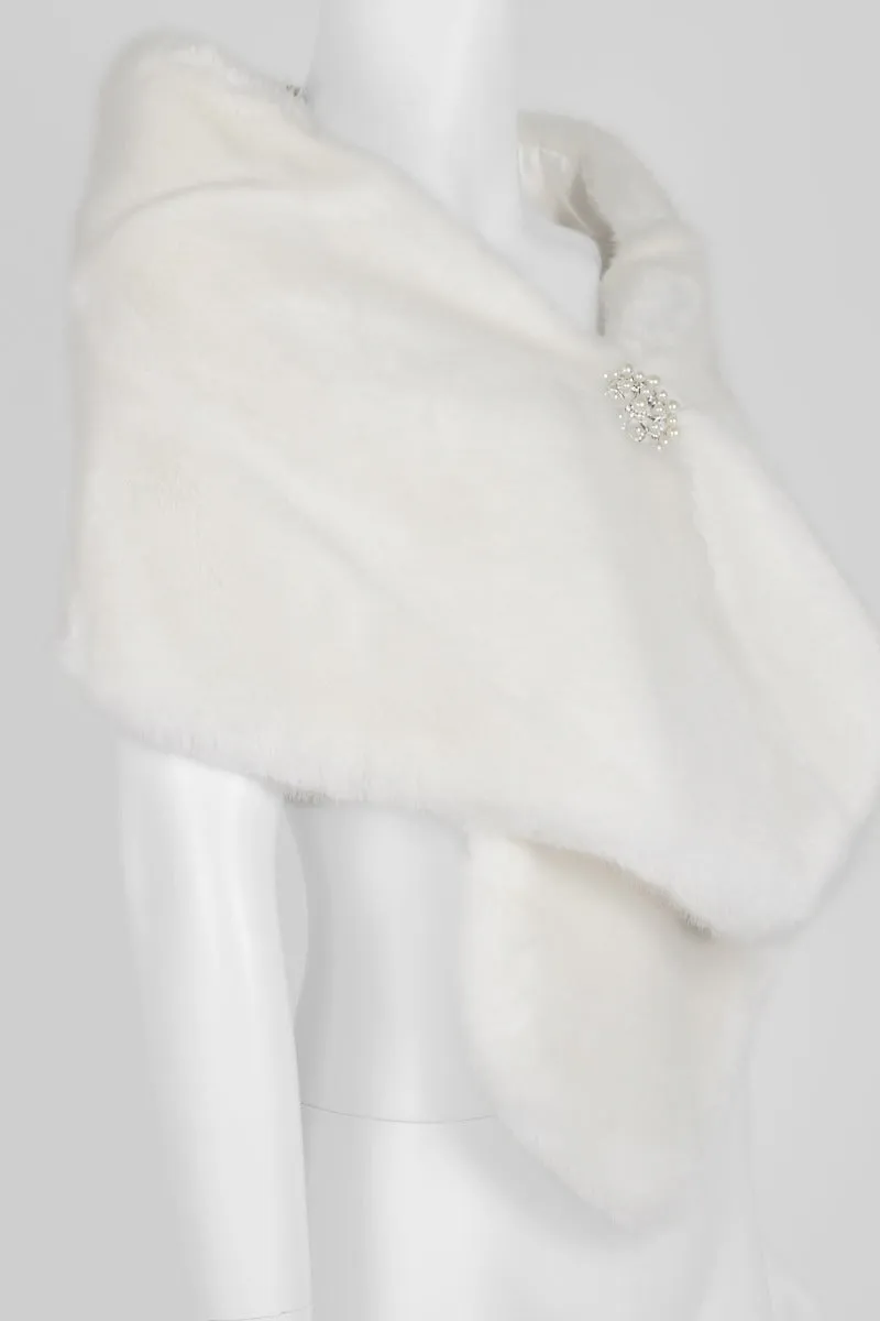 Adrianna Papell Faux Fur Shawl