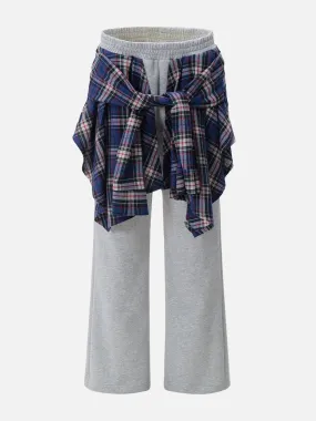 Aelfric Eden Plaid Layered Sweatpants