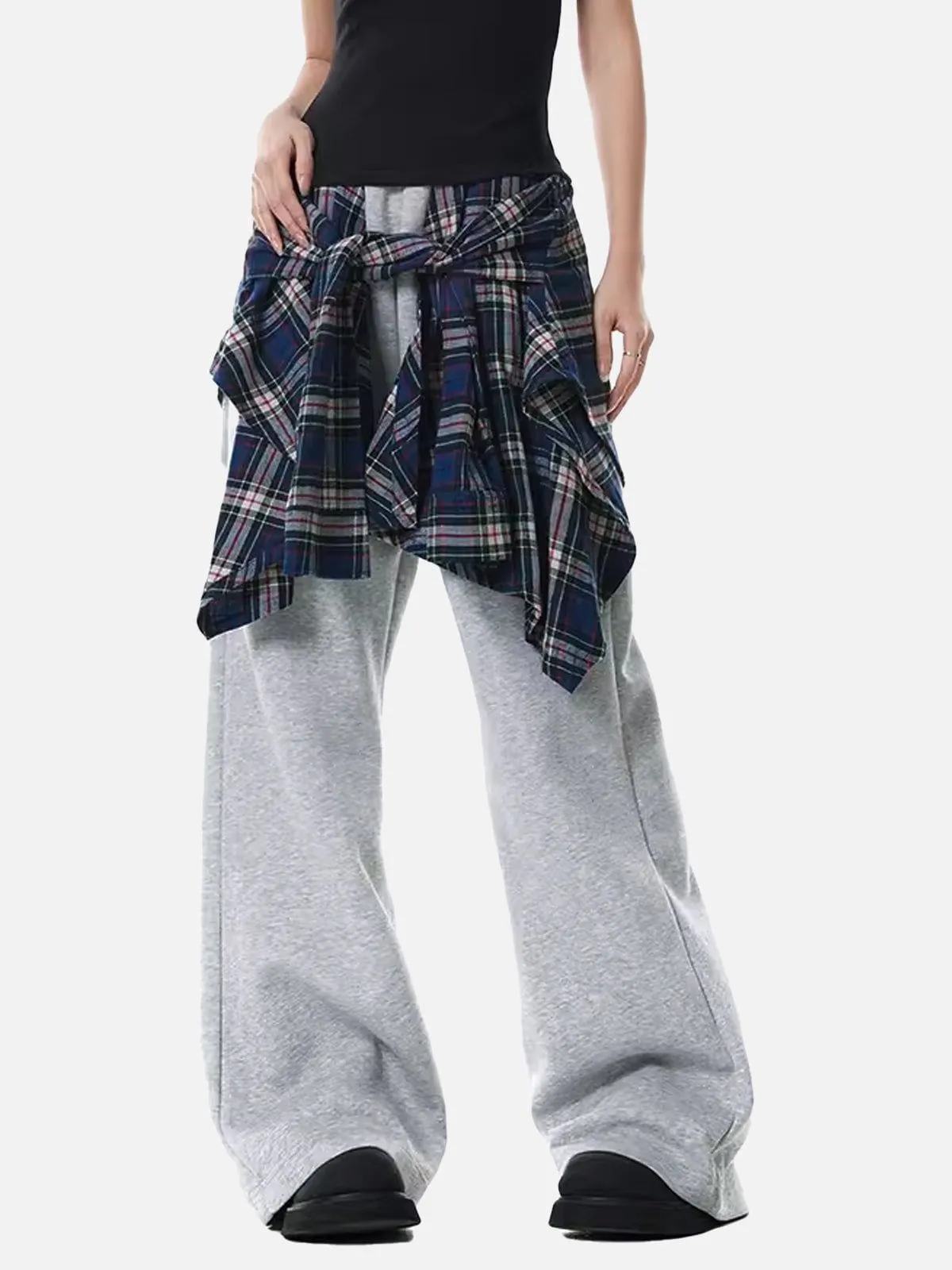 Aelfric Eden Plaid Layered Sweatpants