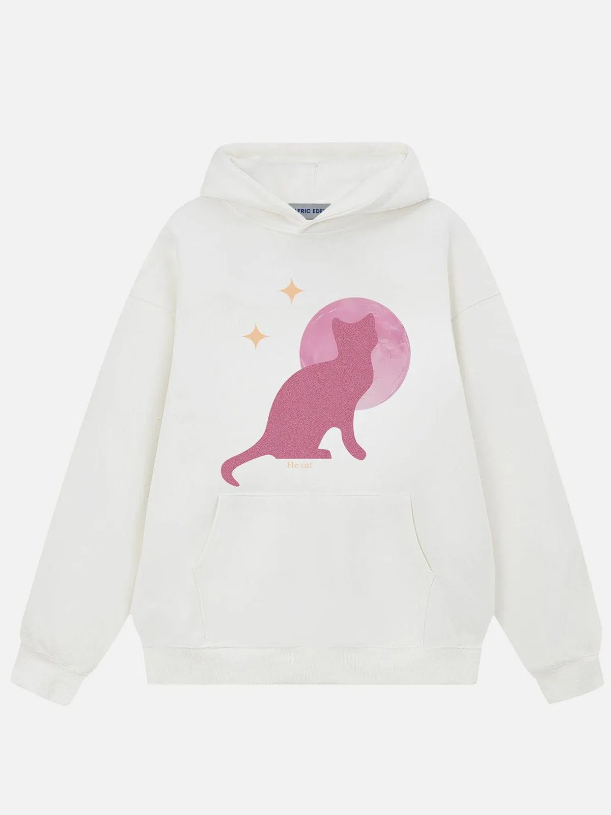 Aelfric Eden Shiny Cat Print Hoodie