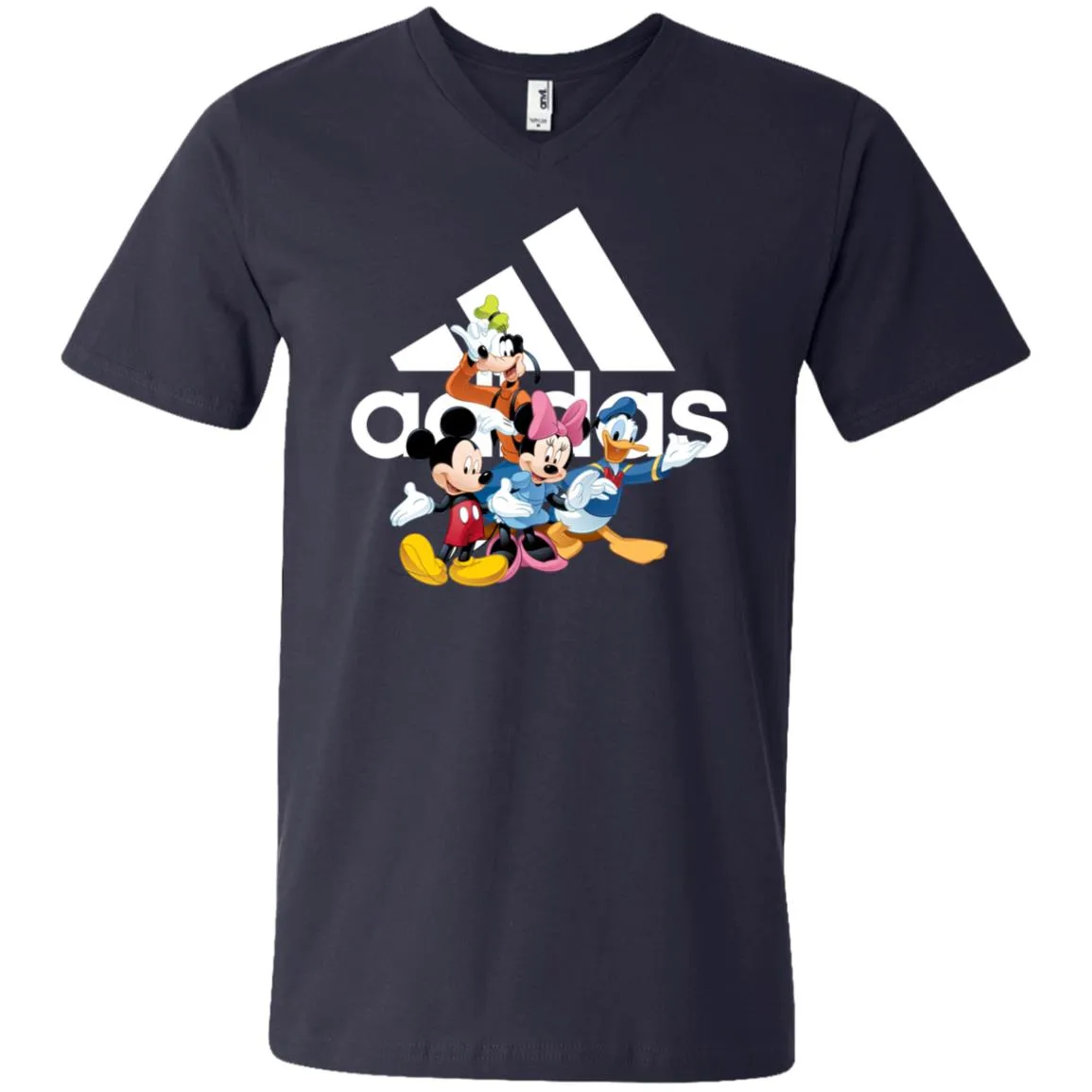 Aidas Mickey Mouse And Friends Disney T-shirt Men V-Neck T-Shirt