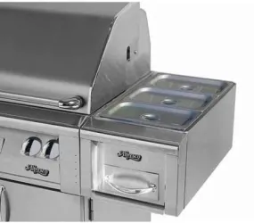 Alfresco 14-inch Stainless Steel Cart Mount Food Warmer & Steam Table