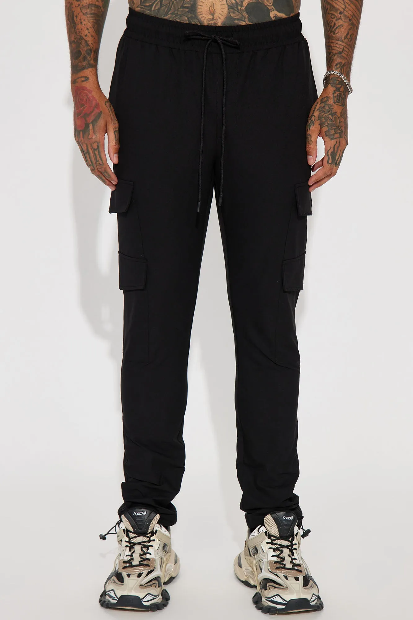 All The Time Nylon Cargo Pants - Black