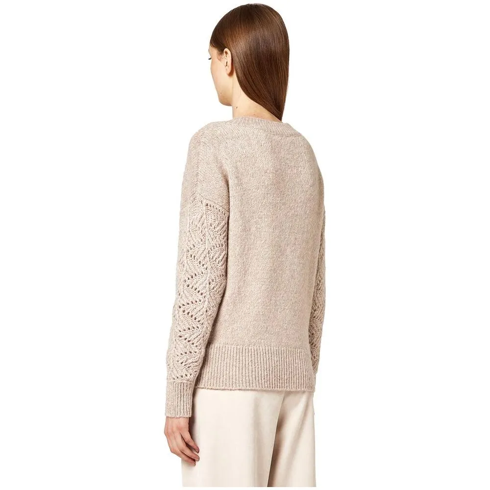 Alpha Studio Beige Wool Alpaca Sweater