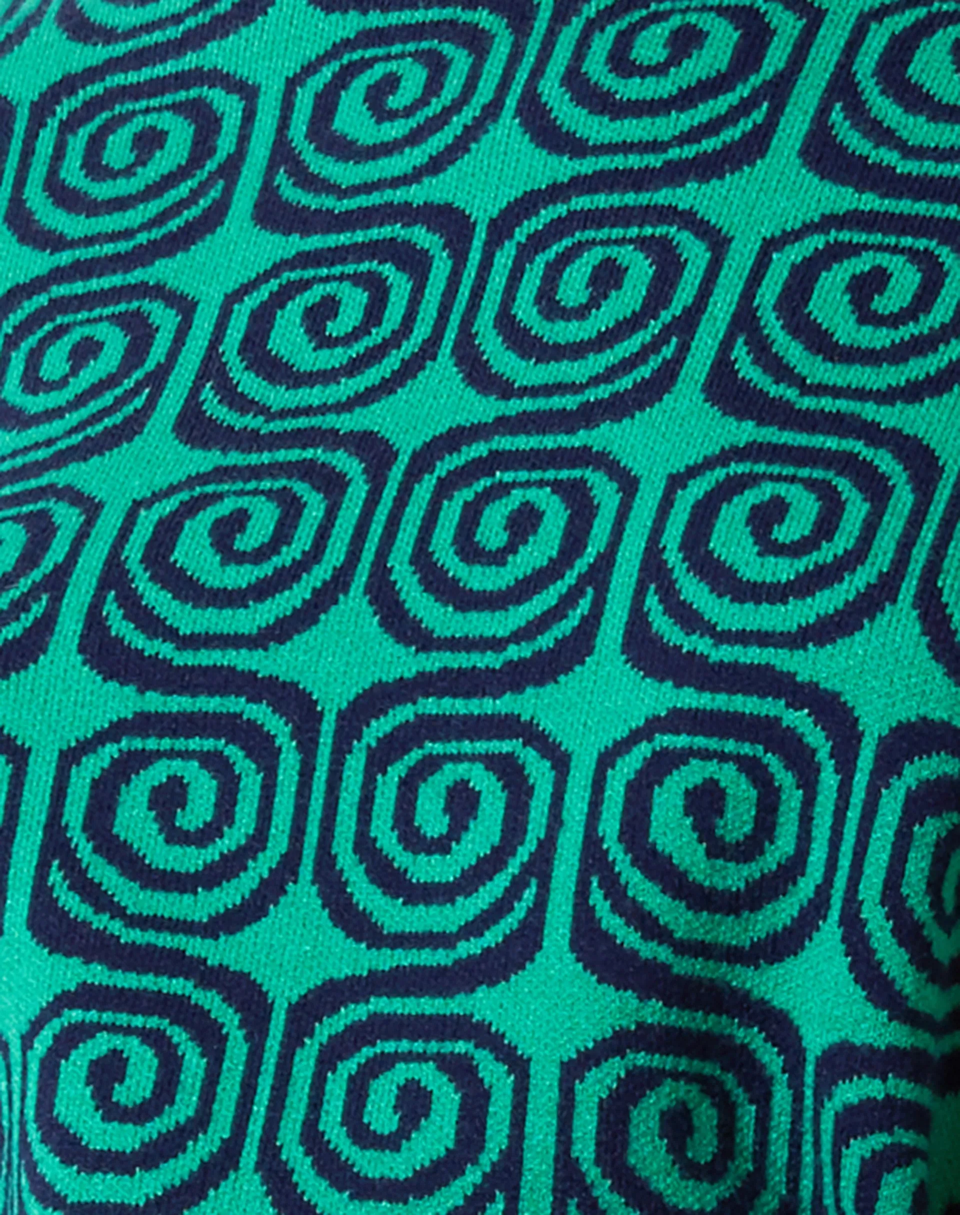 Ammar Jumper in Swirl Green and Blue