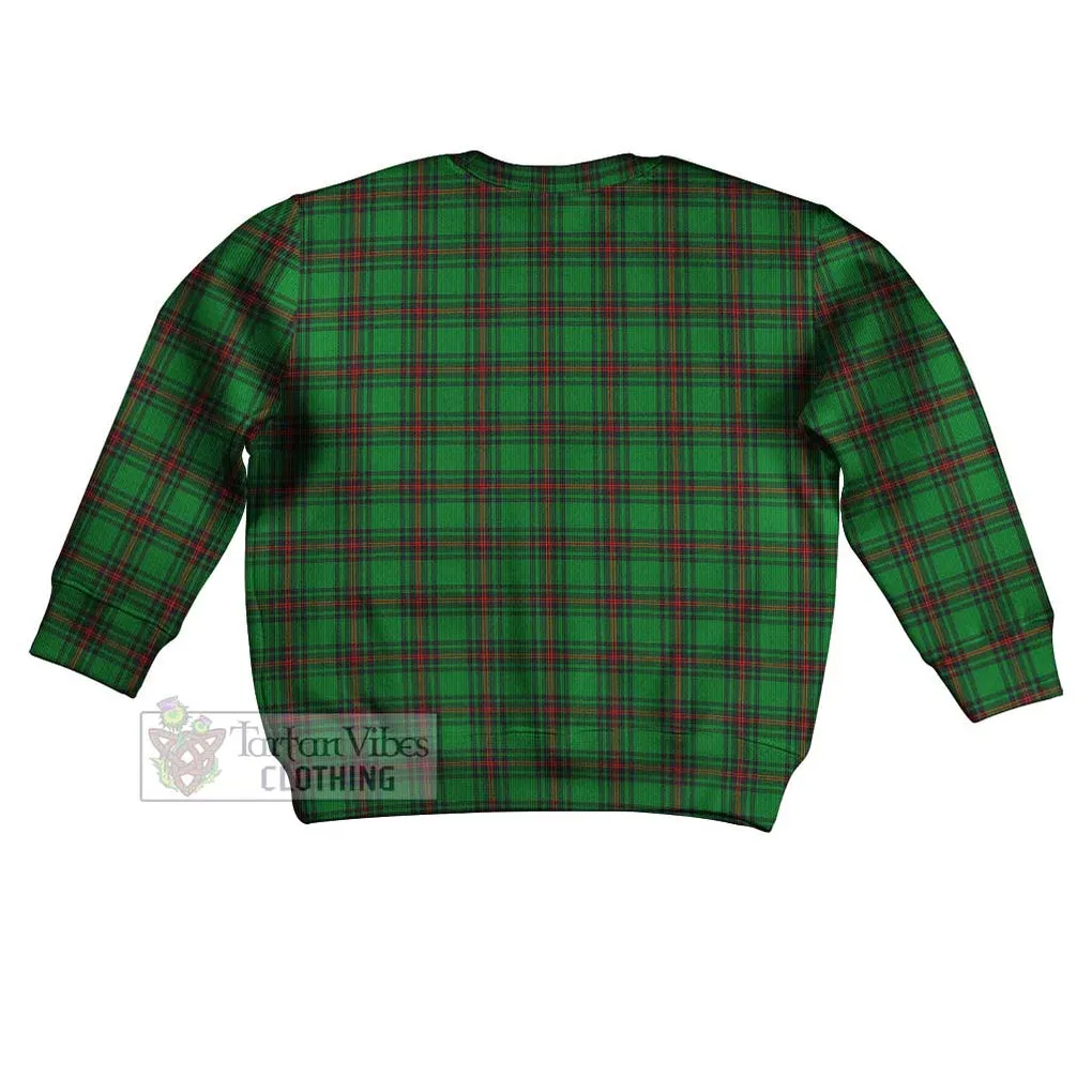 Anstruther Tartan Kid Ugly Sweater with Family Crest