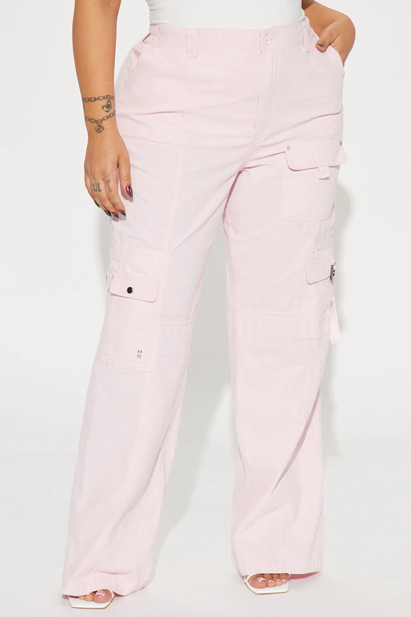 Aurea Poplin Cargo Pant - Blush