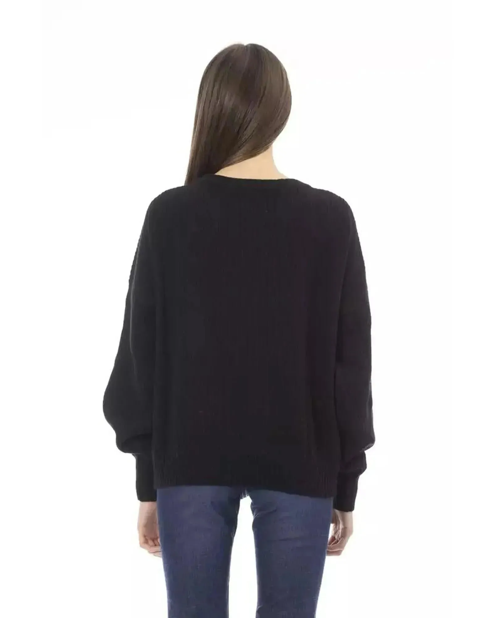 Baldinini Trend Women's Black Wool Sweater - L