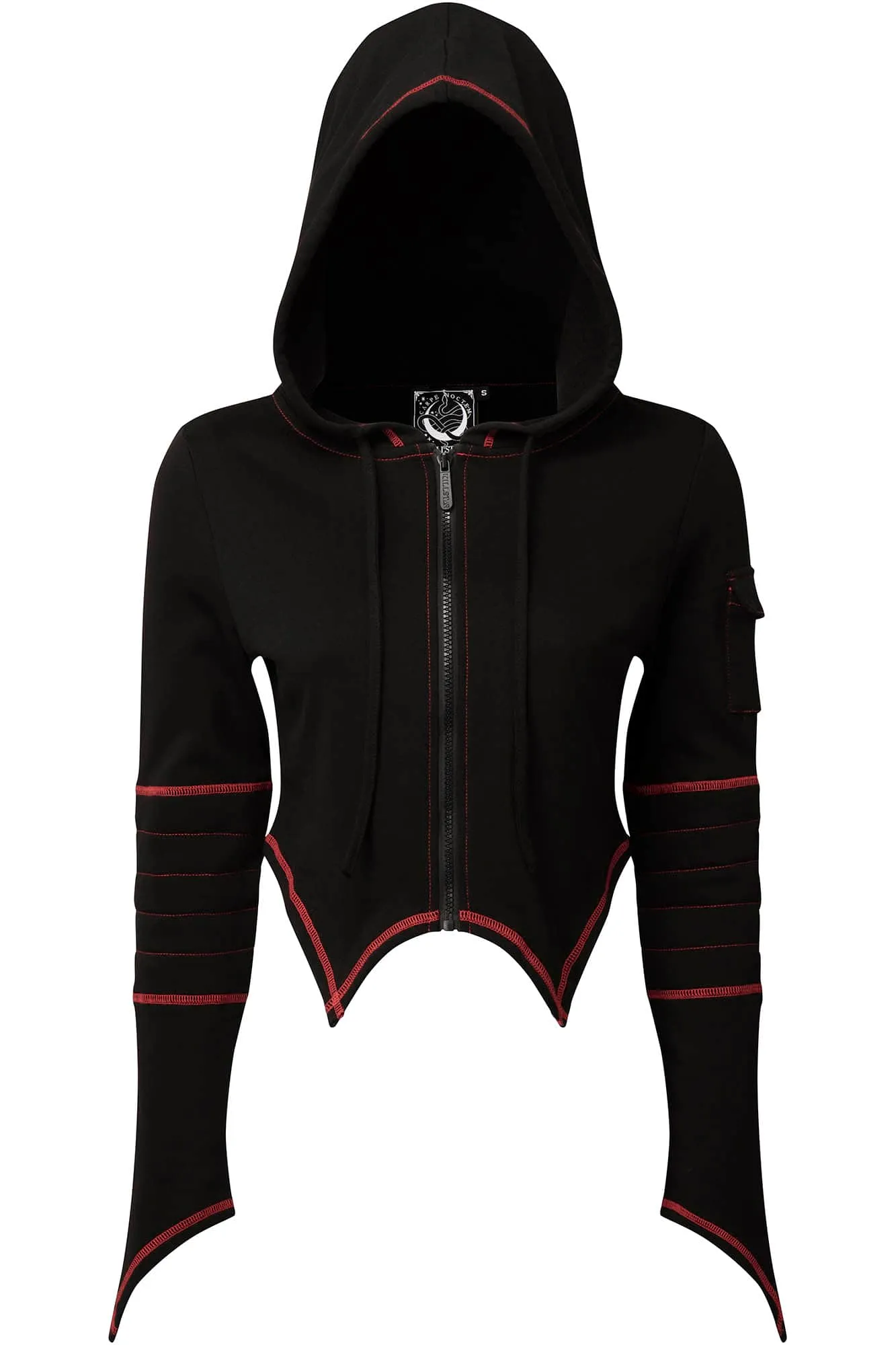 Behind The Matrix Crop Hoodie - Resurrect