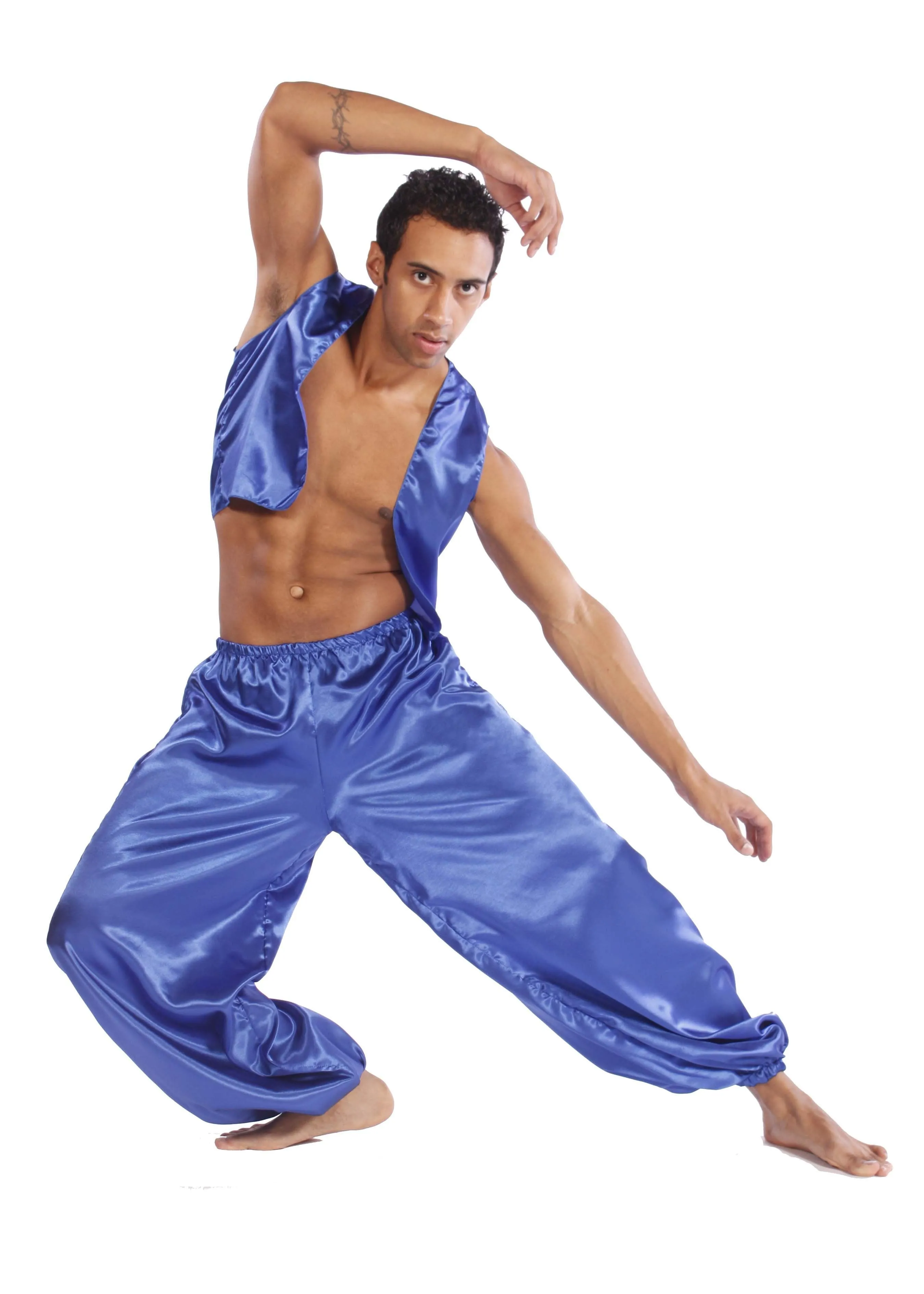 Belly Dance Men's Satin Vest & Pants Costume Set | MYSTICAL MJNI 2