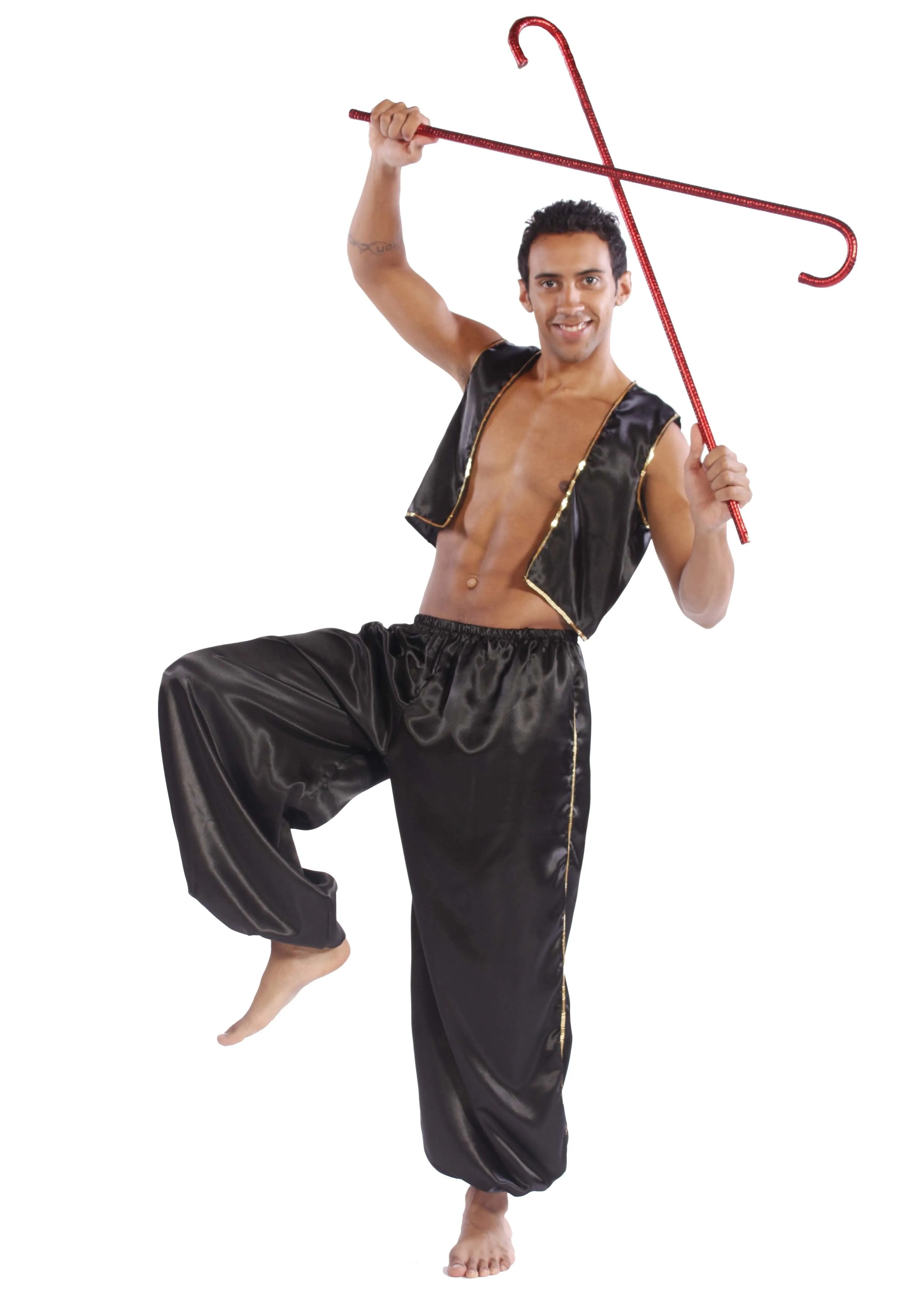 Belly Dance Men's Satin Vest & Pants Sequiens Costume Set | MYSTICAL MJNI