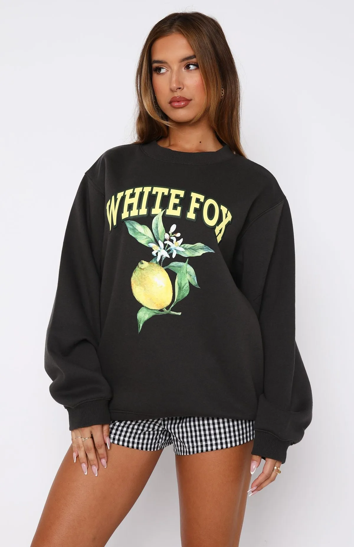 Best Of The Bunch Oversized Sweater Charcoal