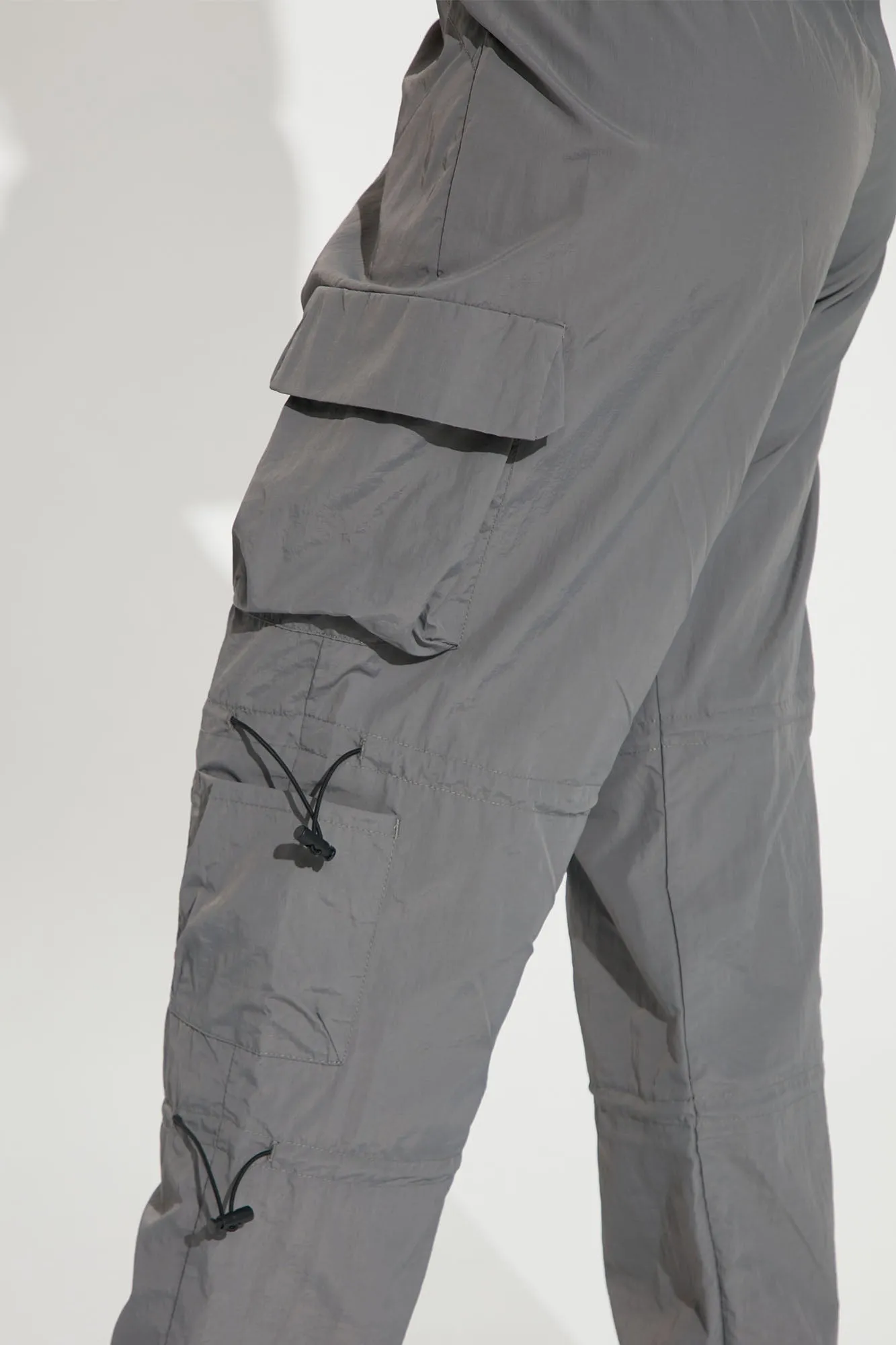 Bet On It Cargo Parachute Pant - Grey