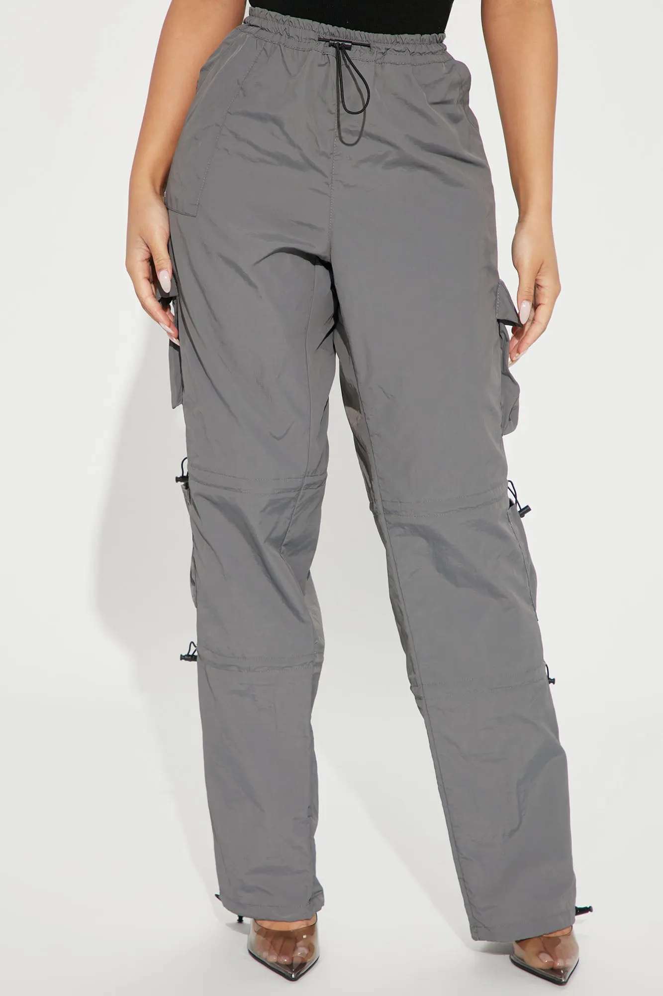 Bet On It Cargo Parachute Pant - Grey