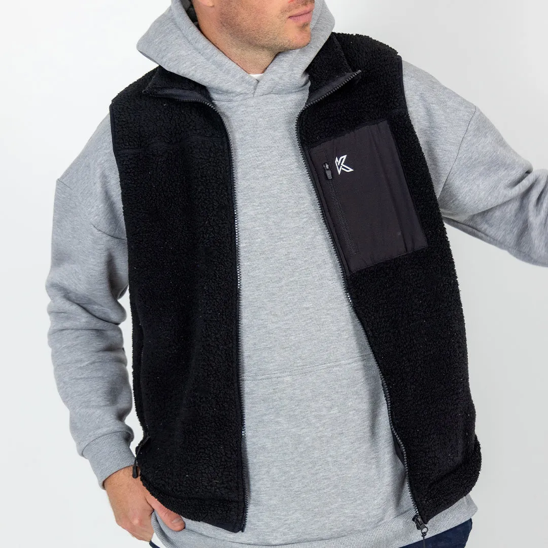 Black Sherpa Vest