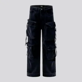 Boho style cargo men's jeans