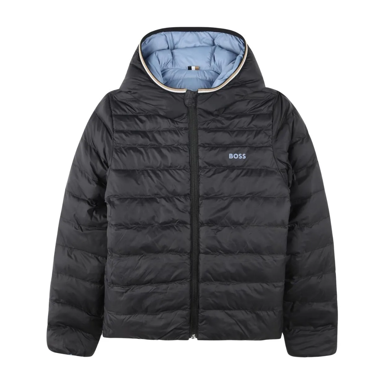 BOSS Kids Medium Grey Reversible Puffer Jacket