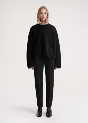 Boxy alpaca knit black