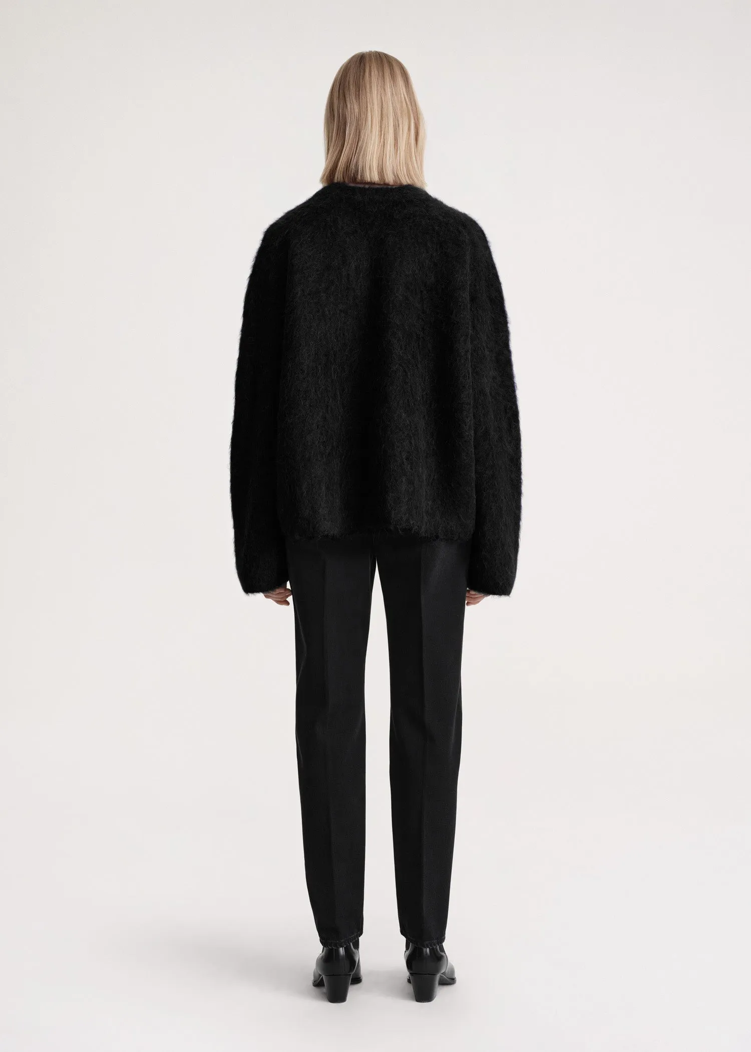 Boxy alpaca knit black