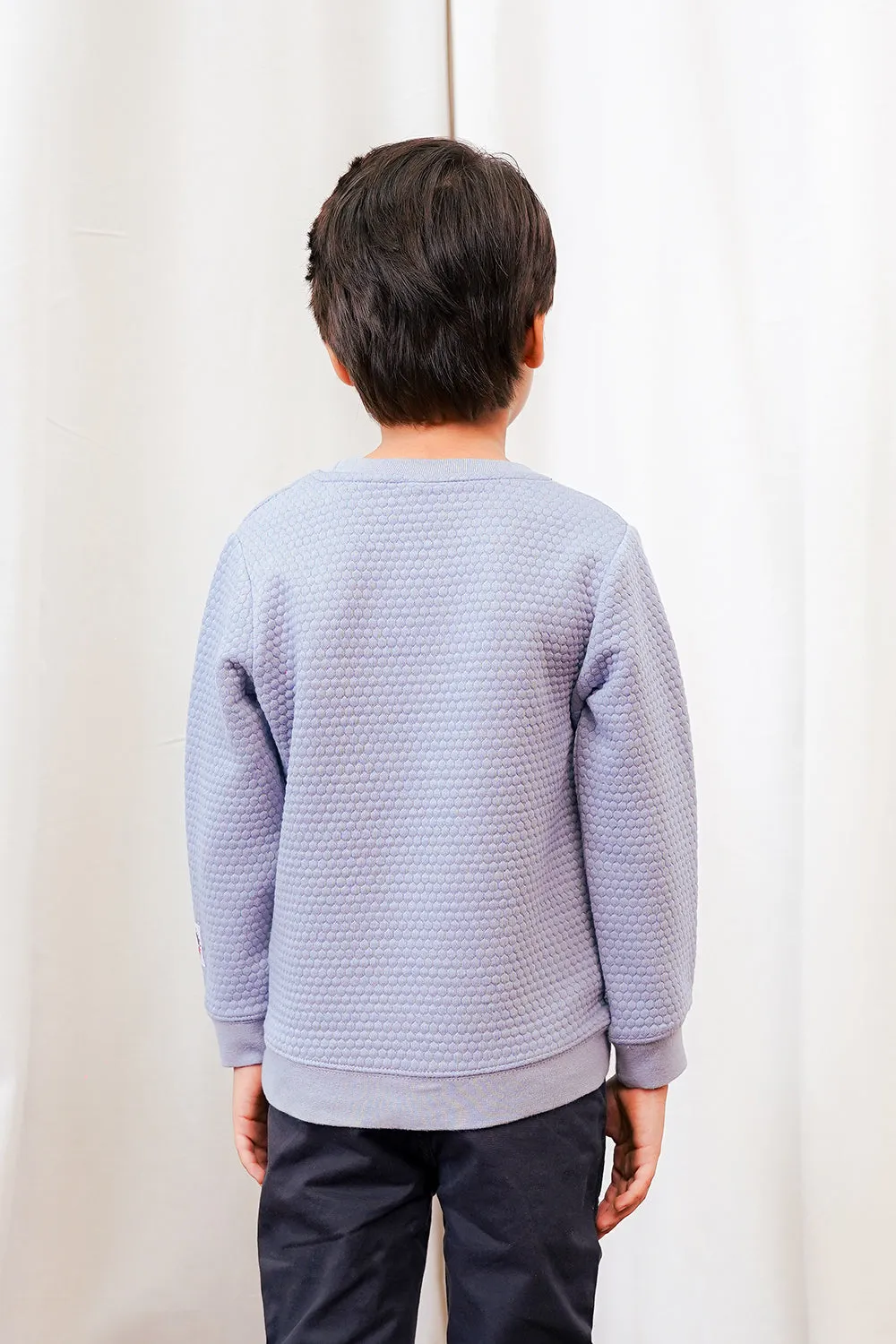 Boys Diamond Knitted Sweat Shirt