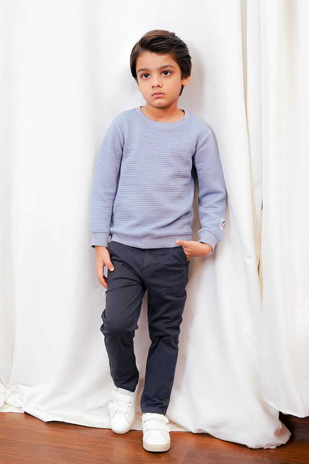 Boys Diamond Knitted Sweat Shirt