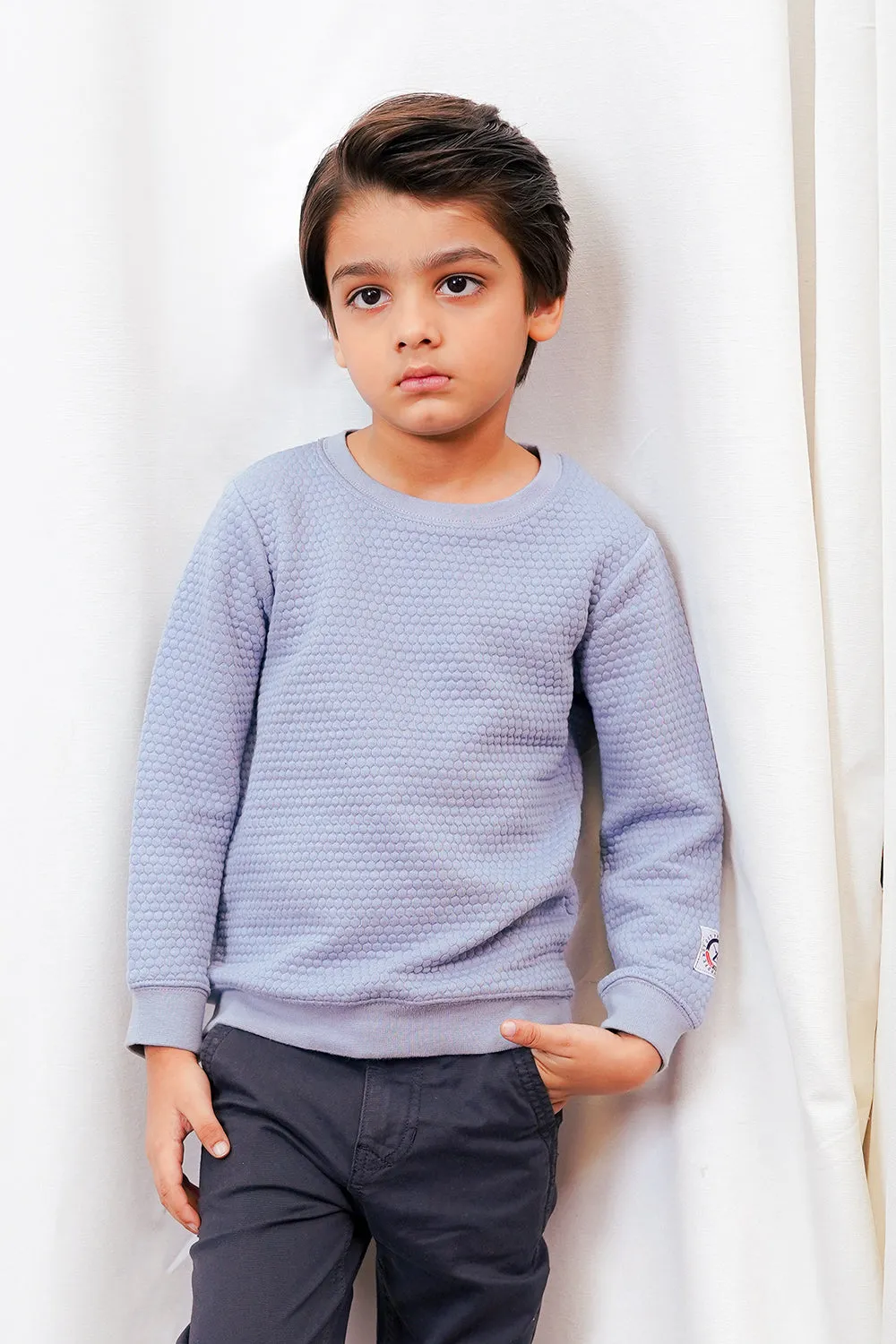 Boys Diamond Knitted Sweat Shirt