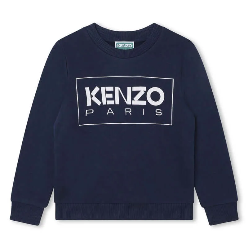 Boys Navy Logo Sweatshirt