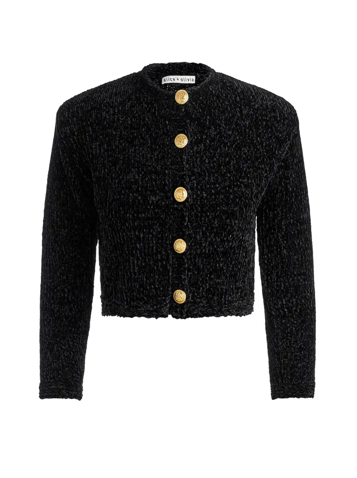 Breanna Chunky Knit Cardigan - Black