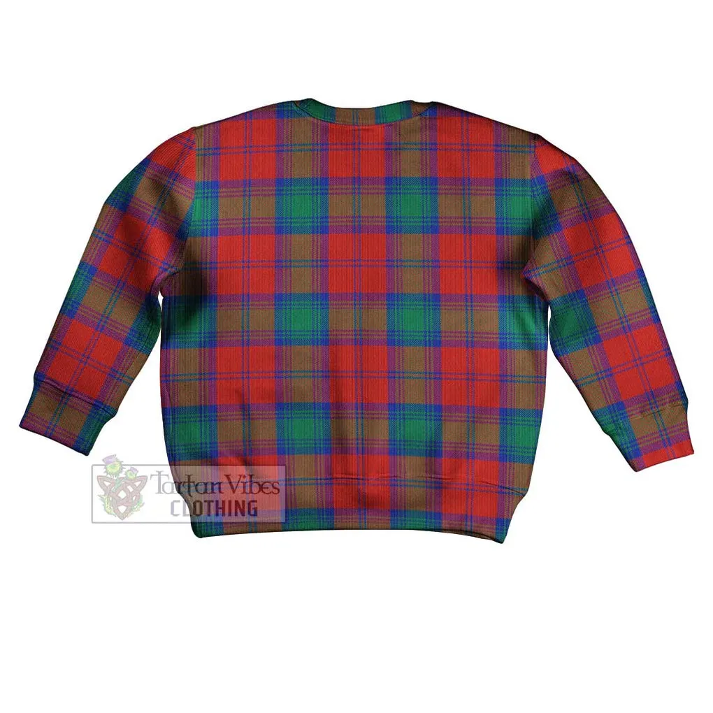 Byres (Byses) Tartan Kid Ugly Sweater with Family Crest