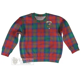 Byres (Byses) Tartan Kid Ugly Sweater with Family Crest