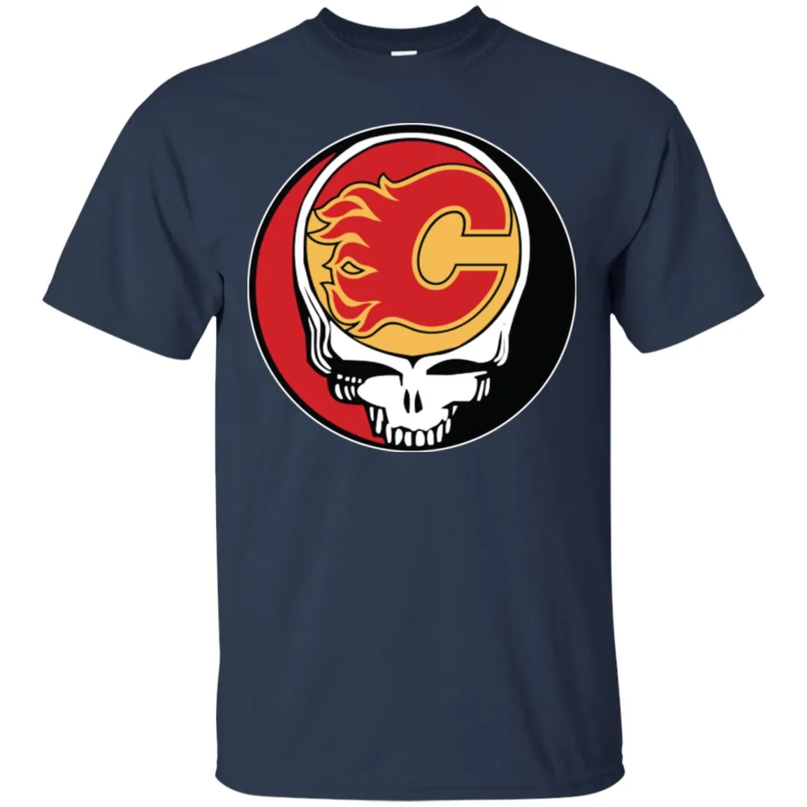 Calgary Flames Grateful Dead Steal Your Face Hockey Nhl Shirts