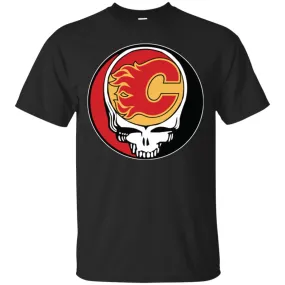 Calgary Flames Grateful Dead Steal Your Face Hockey Nhl Shirts