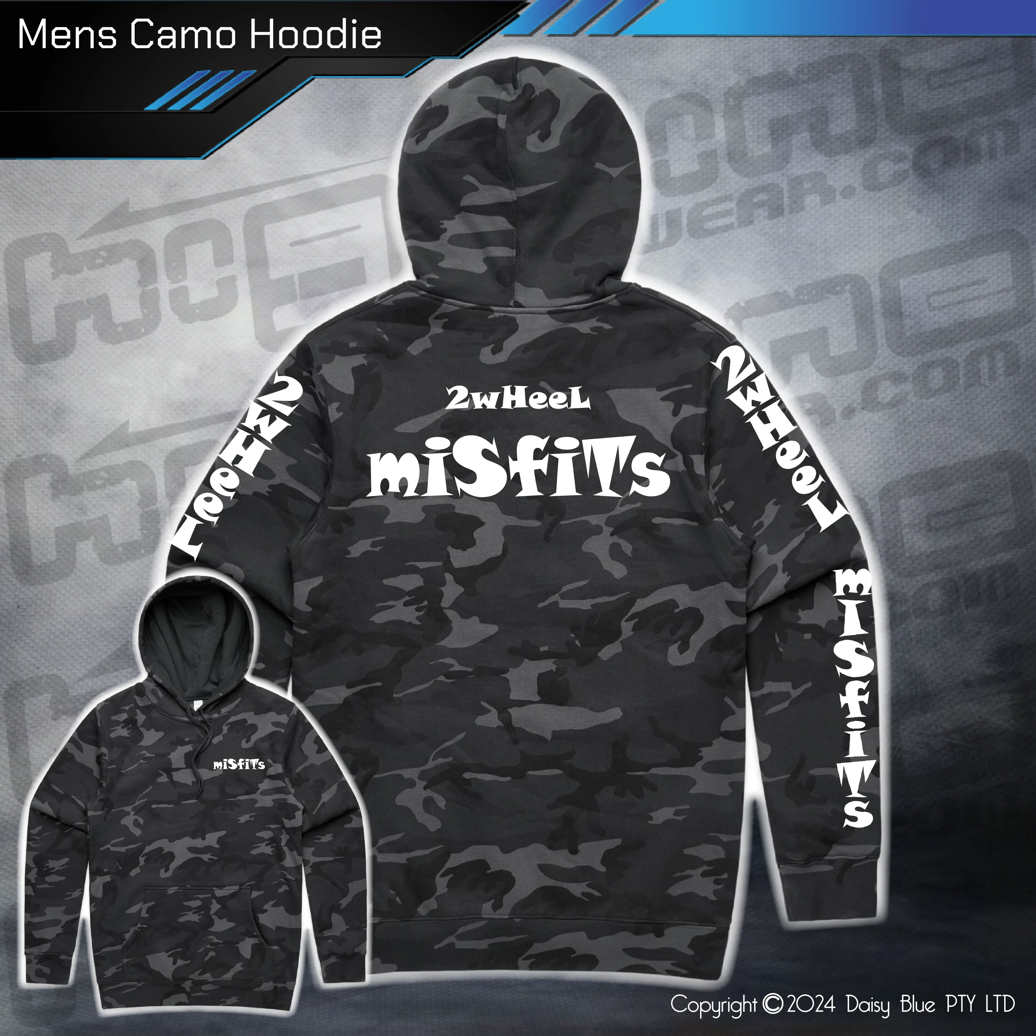 Camo Hoodie - 2Wheel Misfits