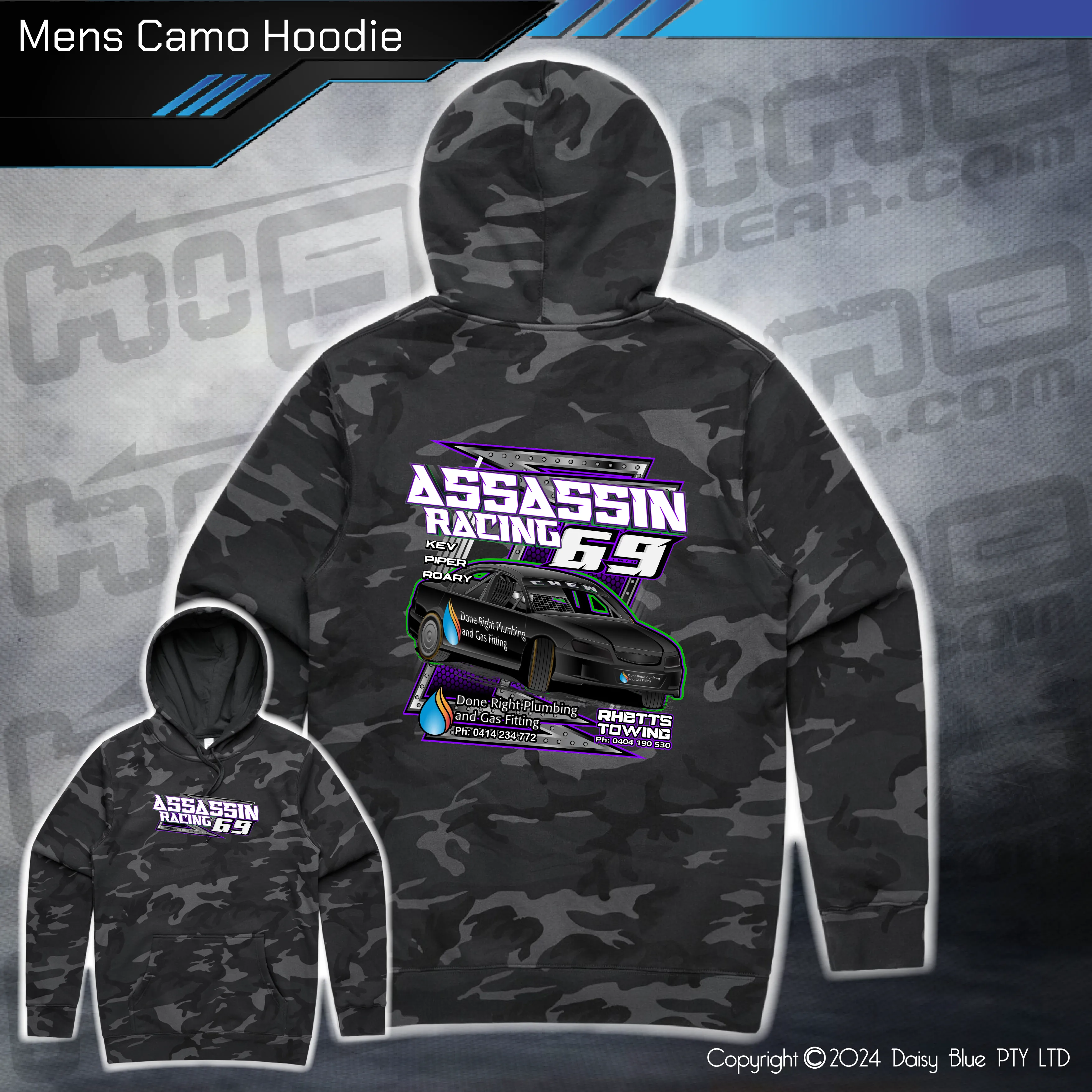 Camo Hoodie - Assassin Racing