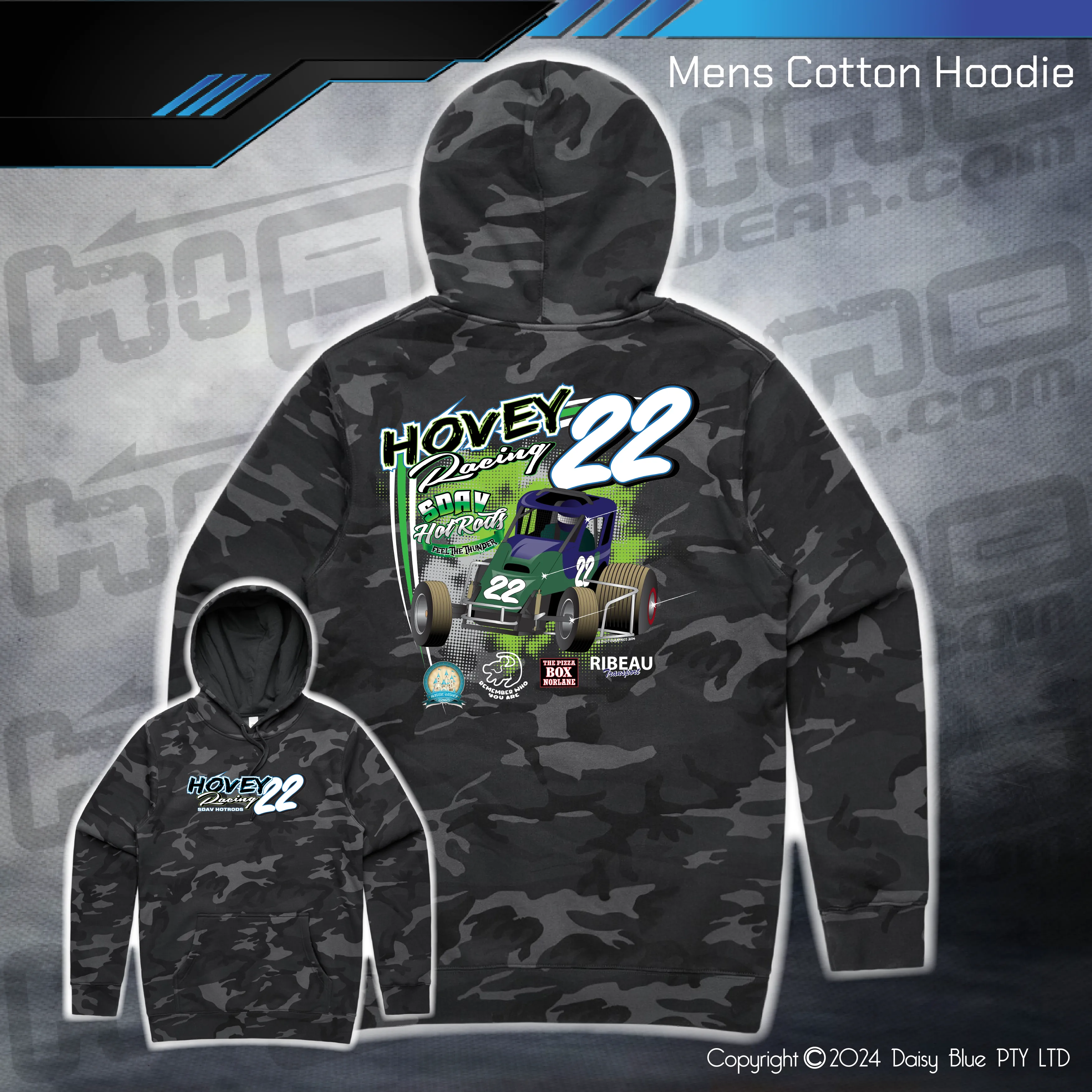 Camo Hoodie - Hovey Racing