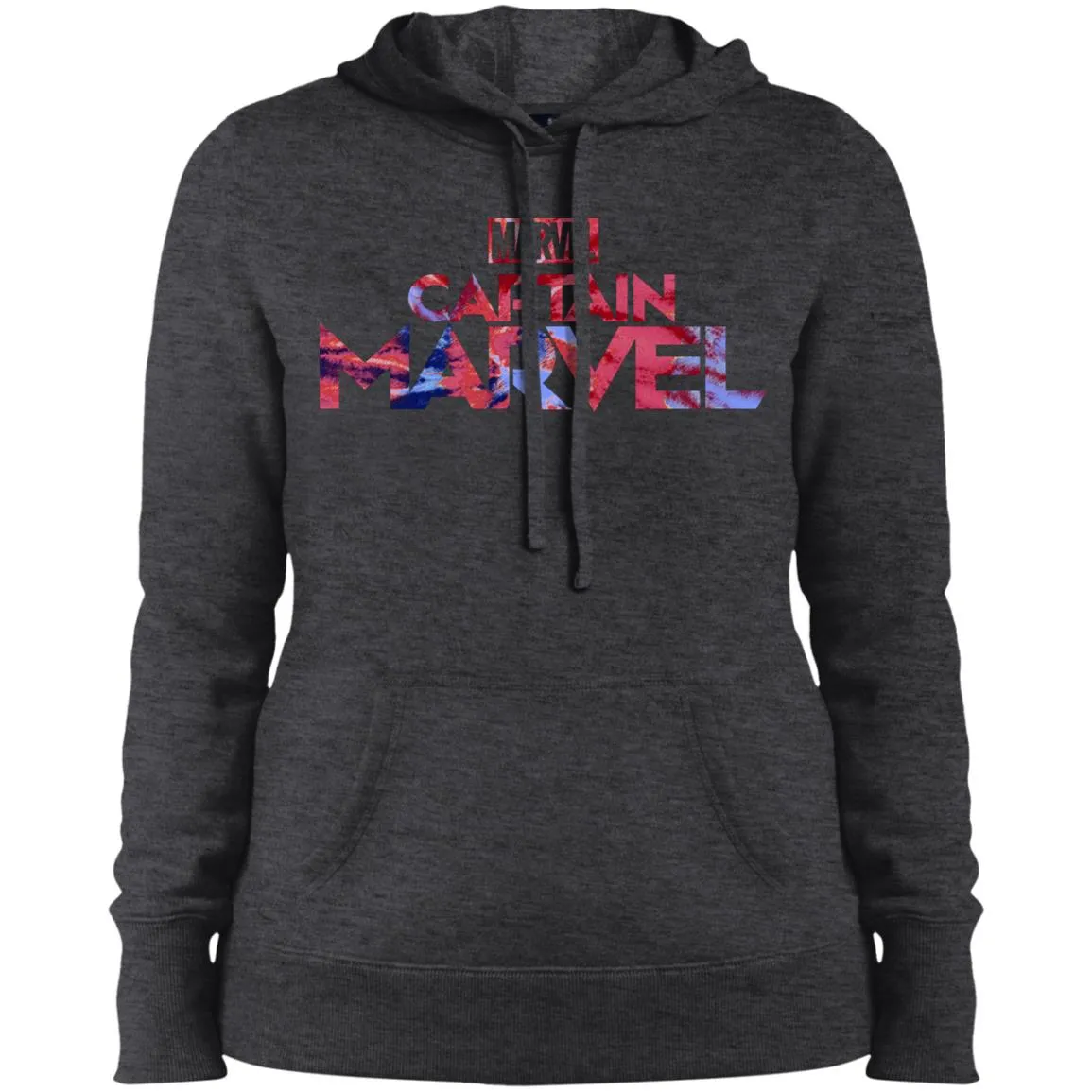 Captain Marvel Bold Tie Dye Movie Logo Women Hooded Sweatshirt