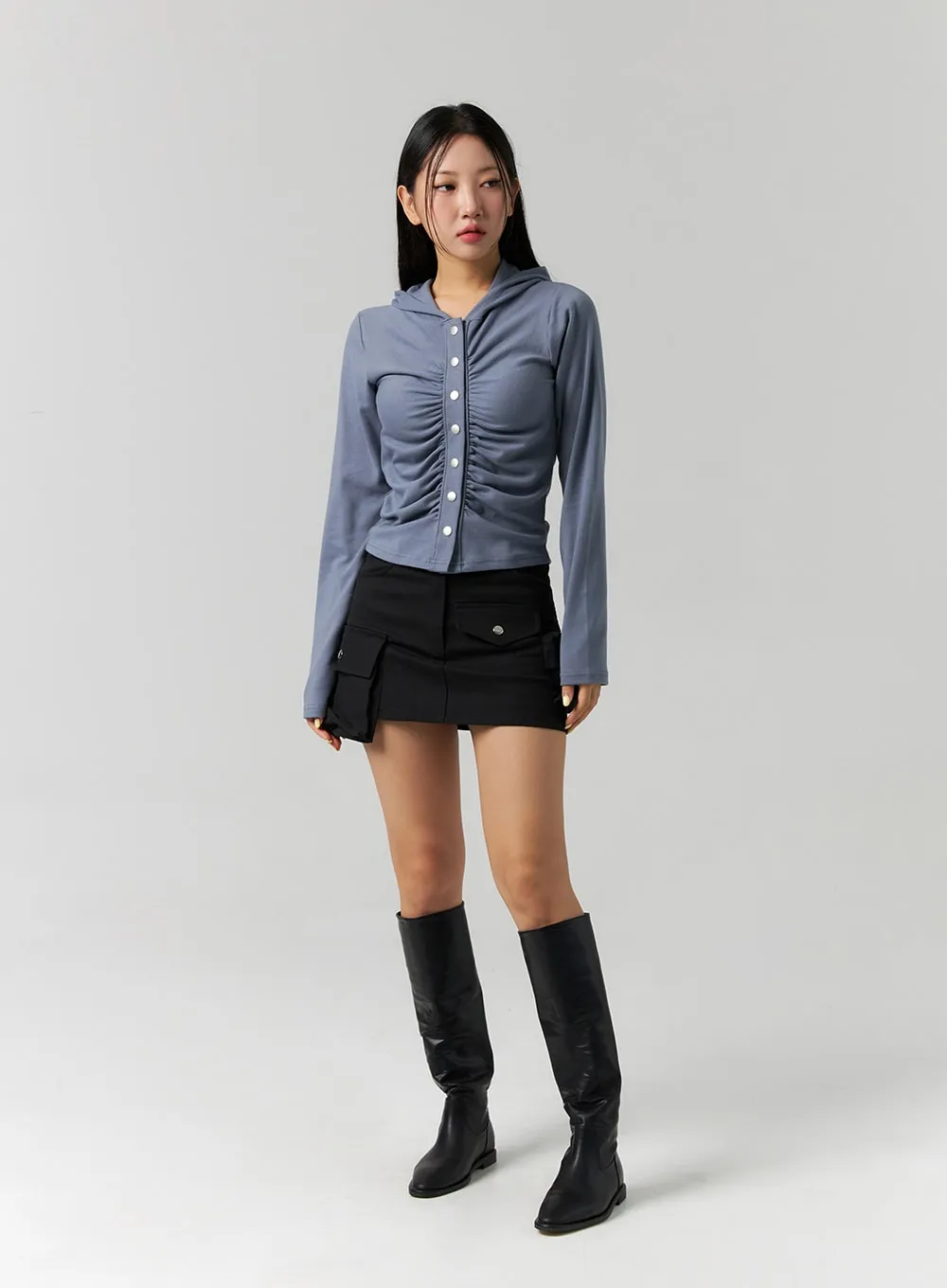 Cargo Pocketed Mini Skirt CS312