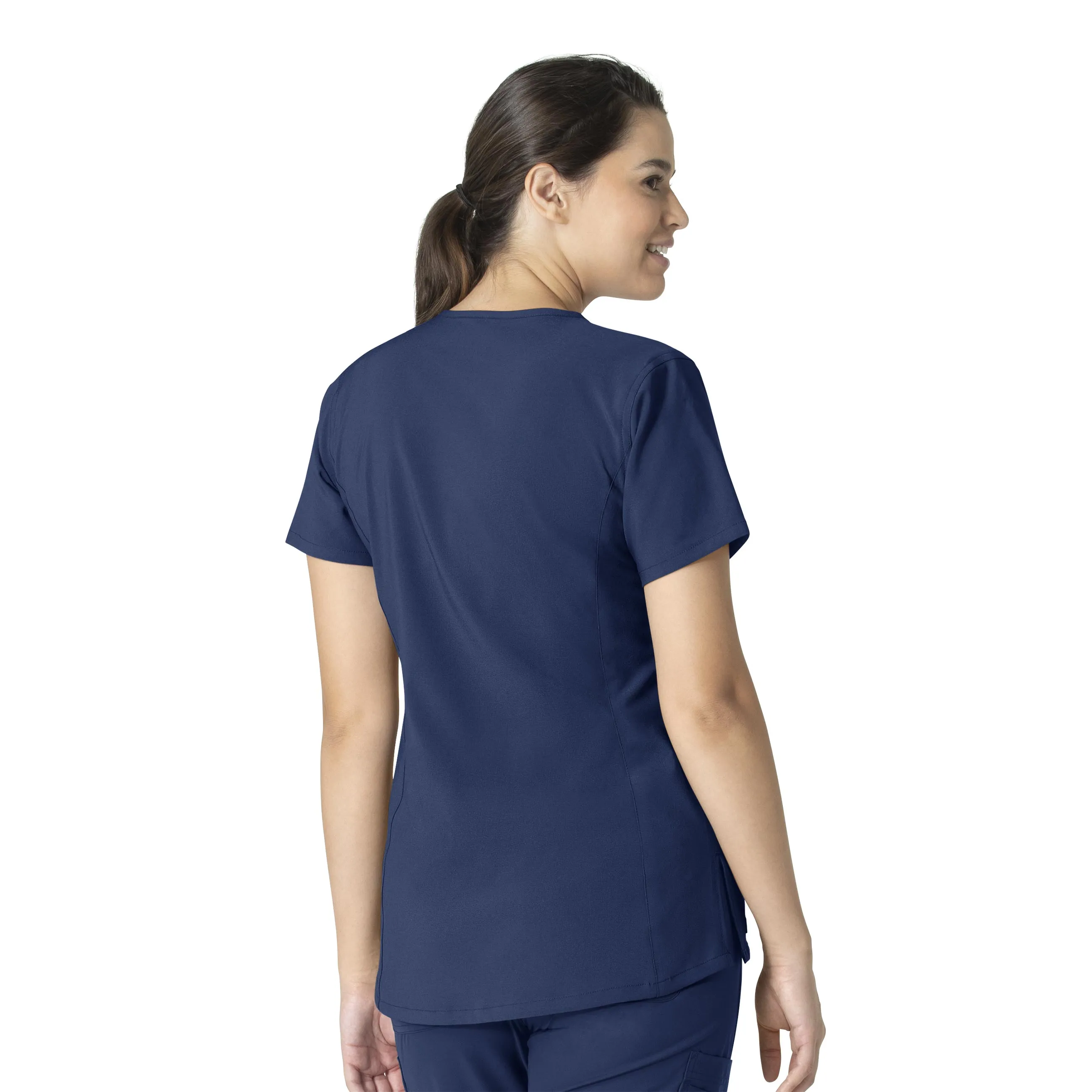 Carhartt Force Essentials Women's Notch Neck Tunic Scrub Top - Navy