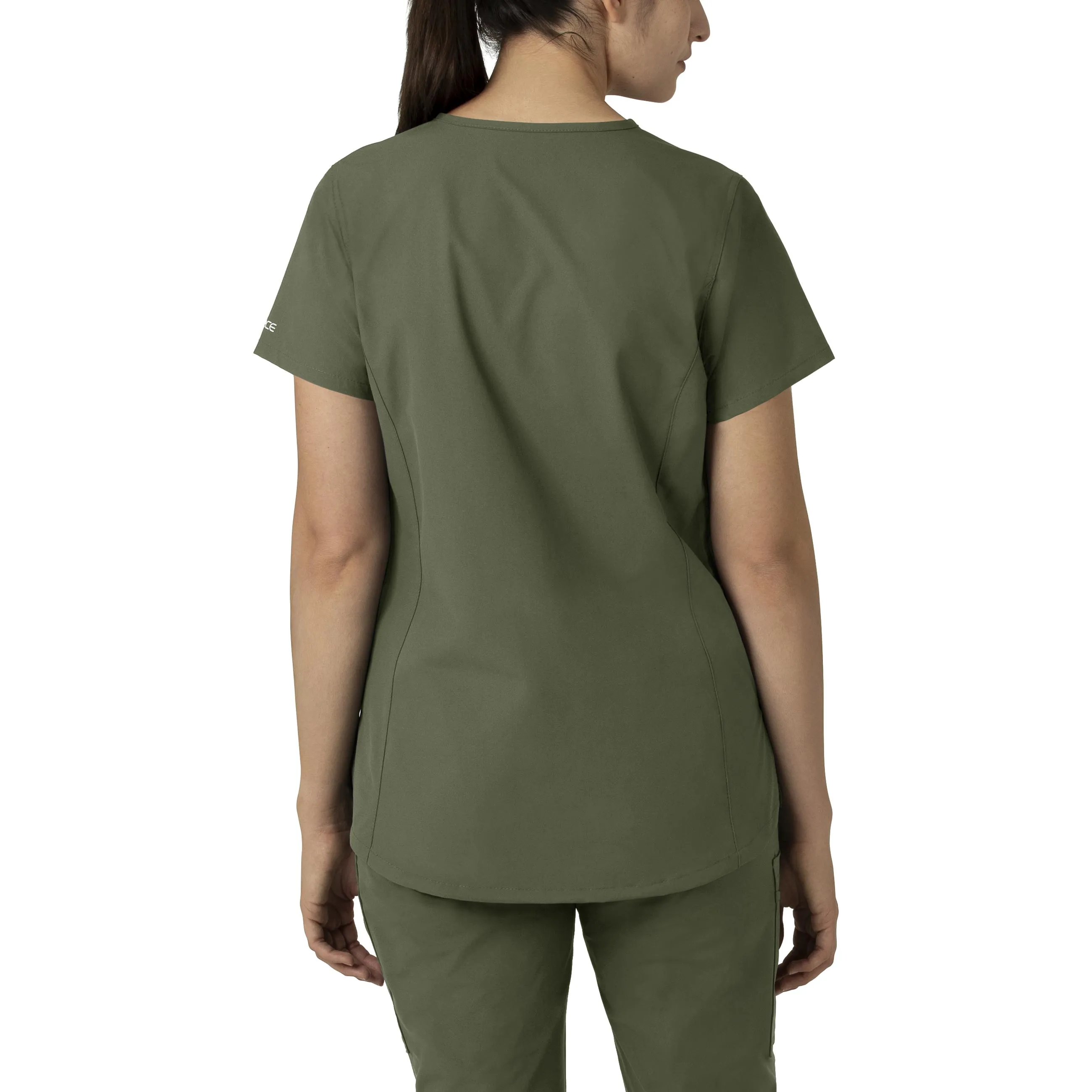 Carhartt Force Essentials Women's Notch Neck Tunic Scrub Top - Olive