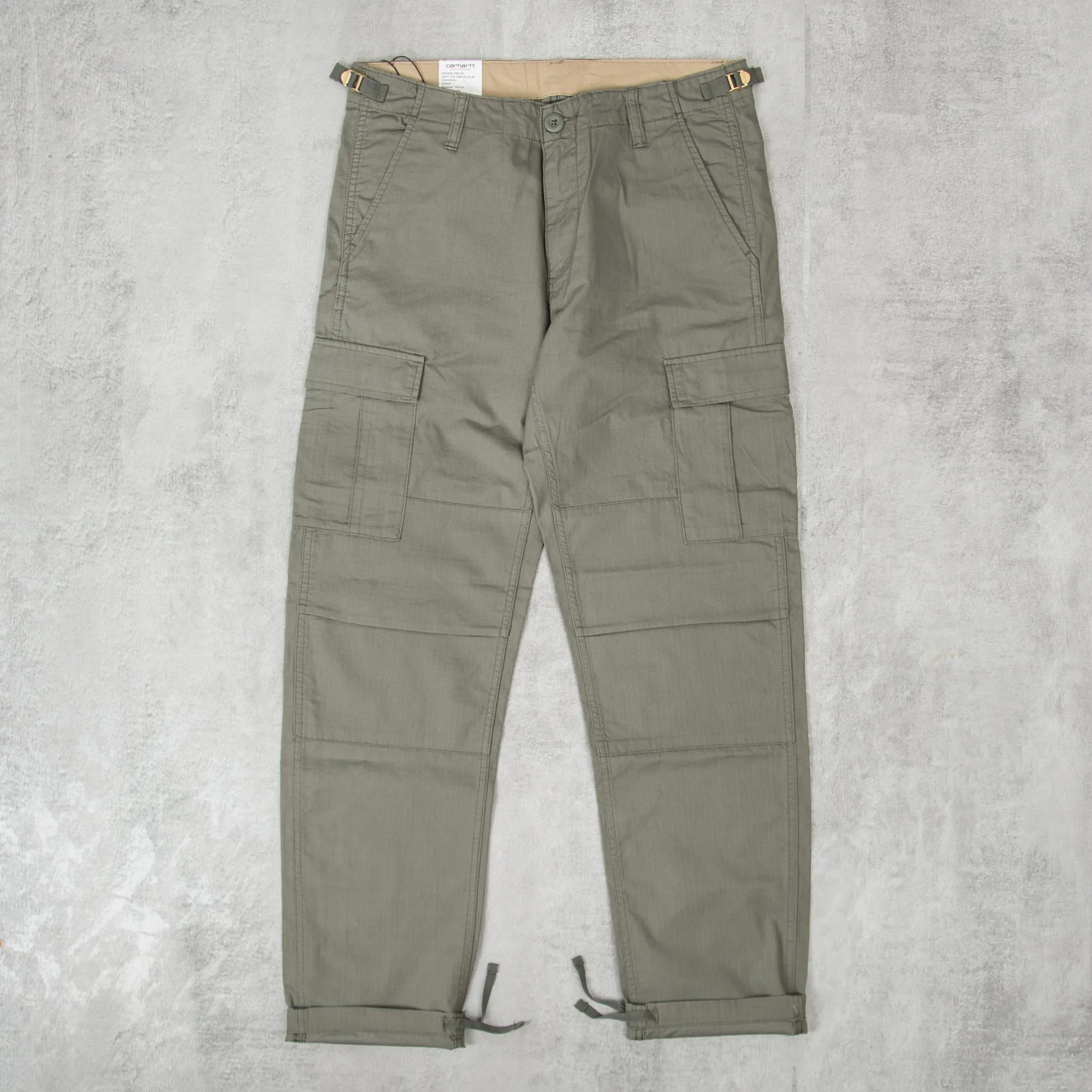 Carhartt WIP Aviation Cargo Pant - Smoke Green Rinsed