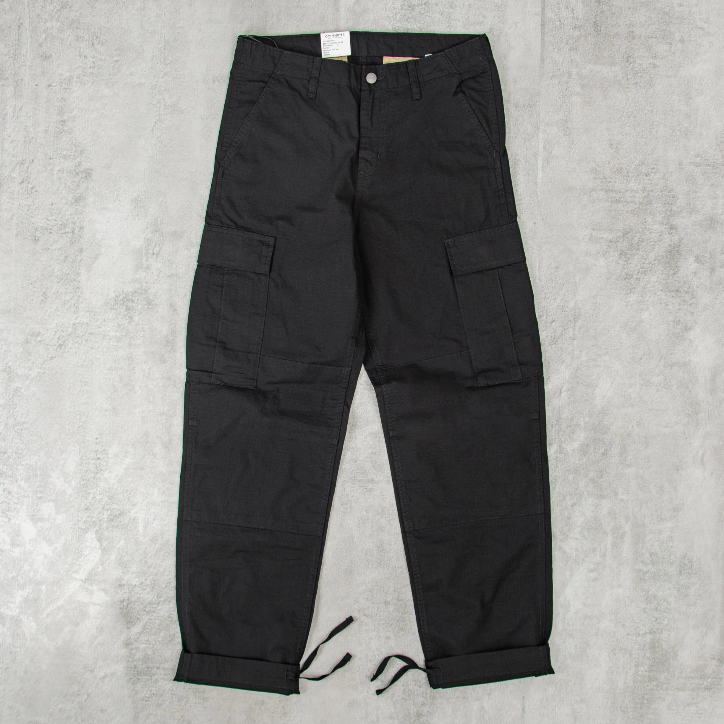 Carhartt WIP Regular Cargo Pant - Black Rinsed