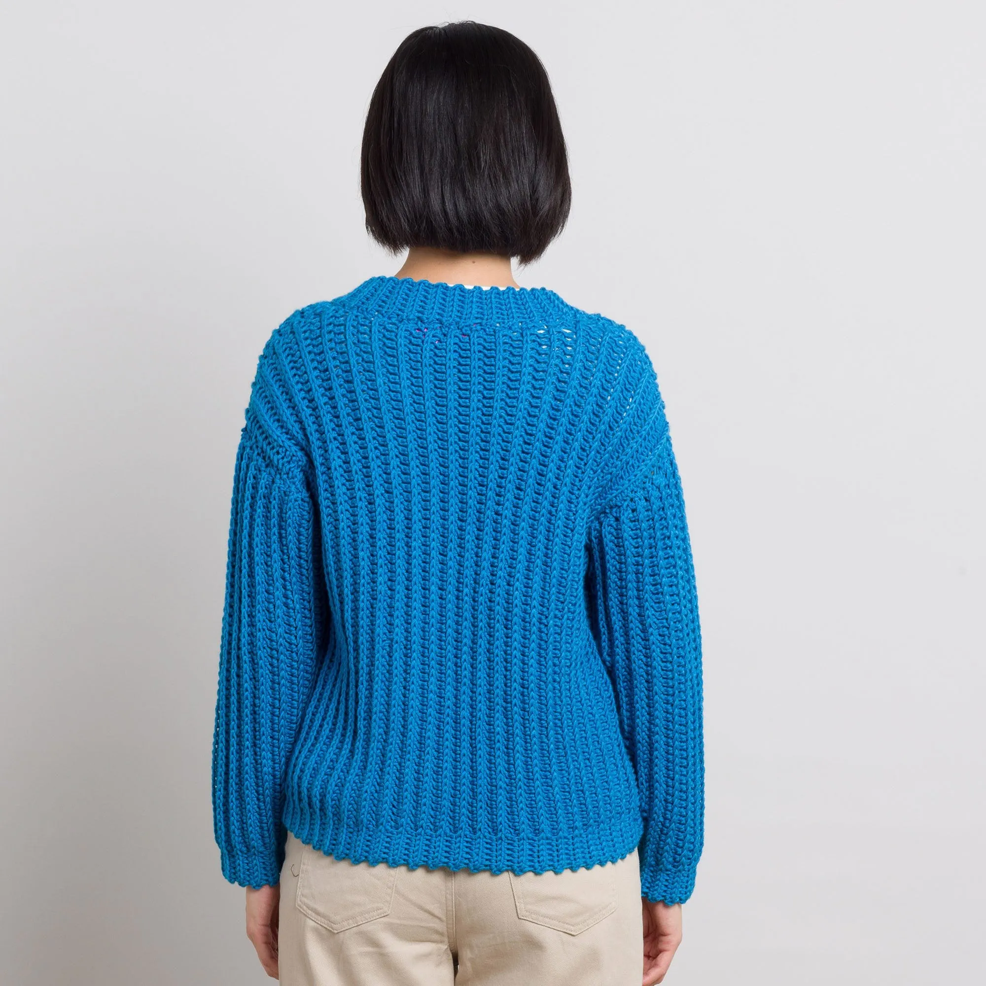 Caron Vertical Ridges Crochet Sweater